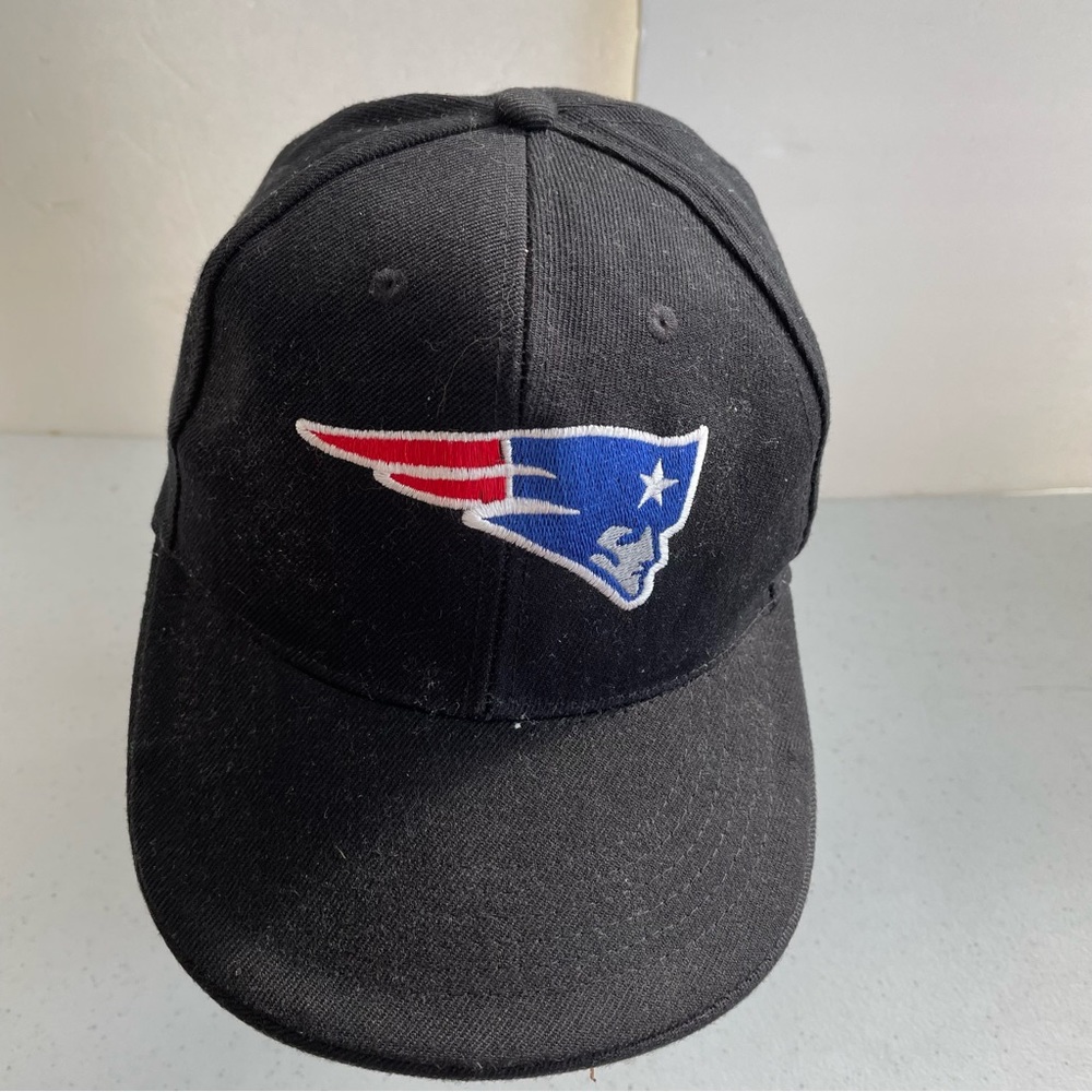 San Lee headwear New England Patriots fitted baseball cap hat size 7 1/8 Black